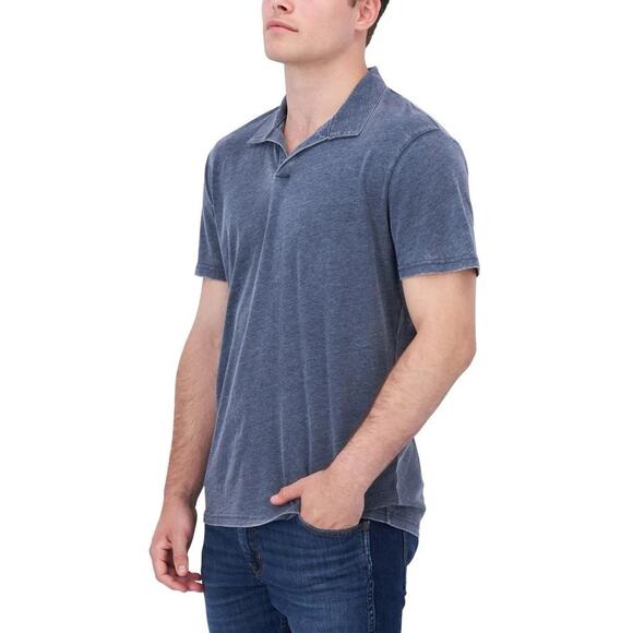 Lucky Brand Other - Lucky Brand Men’s Polo Shirt Medium Gray Johnny Collar Soft Casual Classic Tee